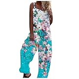 UODSVP Jumpers for Women, Baggy Overalls Women S Overalls Summer Harem Pants with Pockets Cotton...