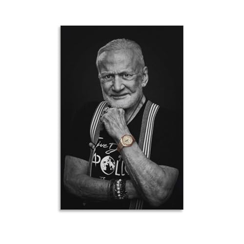 Buzz Aldrin poster impression sur toile de décoration d'intérieur murale 60x90