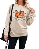 Photo Gallery lacozy top di halloween da donna a maniche lunghe girocollo felpe pullover camicie autunno vestibilità ampia casual zucca maglione vestiti y2k, albicocca e zucca, xl Photo Gallery lacozy top di halloween da donna a maniche lunghe girocollo felpe pullover camicie autunno vestibilità ampia casual zucca maglione vestiti y2k, albicocca e zucca, xl