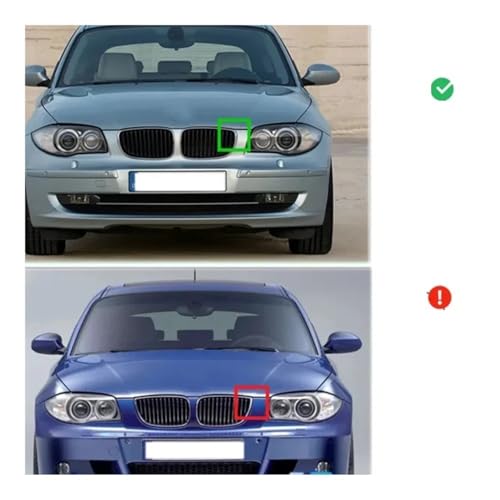 Rejilla riñón para coche Serie 1 E81 E87 E82 E88 en fibra de carbono 3