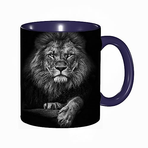 DHAEY Mug porcelaine fine Lion Prince |Mug humour pour collègue, amis, copains, frères et soeurs |Mug original avec