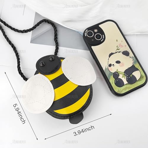 AUEAR, Cute Bee Cross Body Bag Wallet Pouch for Women Female Yellow2