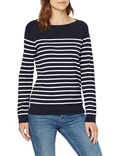 Tommy Hilfiger Damen Pullover Heritage Elegant, Blau (Midnight/Classic...