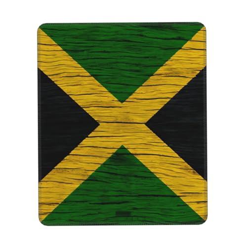 Desk Pad, Jamaika Flagge Nordamerika Holz Mousepad Modernes Mousepad Multifunktional Gaming Mousepad Für Maus Laptops 25X30Cm