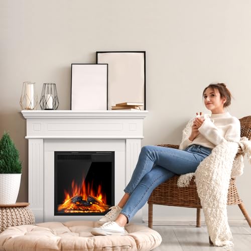 43-Electric-Fireplace-Mantel-Freestanding-Electric-Fireplace-Remote-Control-Adjustable-Led-Flame-750W1500w-PEARLWHITE 43 Electric Fireplace Mantel Freestanding Electric Fireplace Remote Control Adjustable Led Flame 750W1500w PEARLWHITE