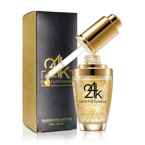 Suero Hidratante para Cara y Ojos, Esencia de Oro 24K Antiarrugas...