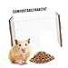 LIOOBO Transparent Hamster Hideaway Habitat Convenient Shelter for Hamster Activity Relaxation Easy to Clean Design Scenic Decor for Indoor Use
