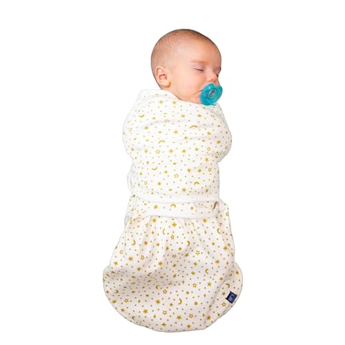 Image of Uni Organics Organic Cotton Velcro Swaddle 0-3 Months Babies - Velcro Swaddles for Newborns for Proper Hip Movement - Durable & Convenient Baby Swaddles