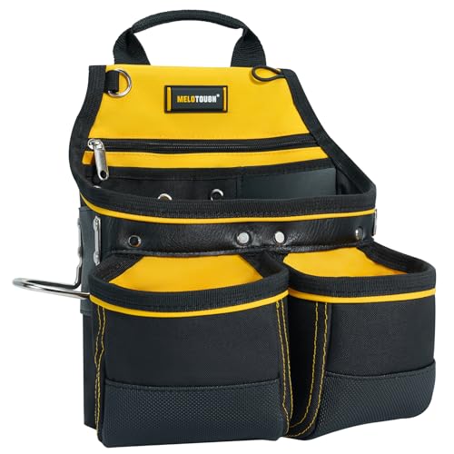 Pochette à outils de charpentier MELOTOUGH 10 poches, étui de ceinture renforcé pour bâtisseurs