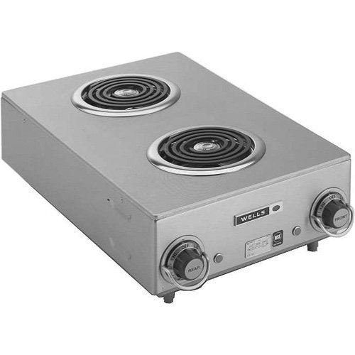 Wells H-115 Hotplate countertop electric two burners 1.65kW