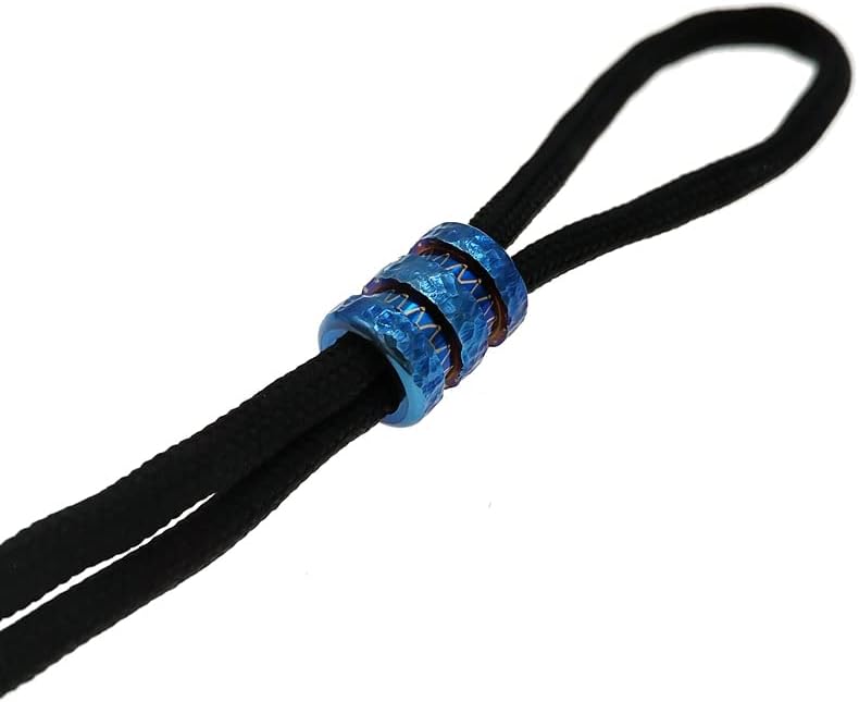 Hand Carving Titanium Paracord Bead,EDC Tools Knife Flashlight Lanyard Cord Beads Metal Charms Accessories,1pc - Image 5
