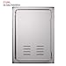 YXHARD BBQ Grill Access Door,304 Stainless Steel 17Wx 24H Inches Single Outdoor Kitchen Door,Flush Mount for Outdoor Kitchen, Grilling Station or Commercial BBQ Island,Vents