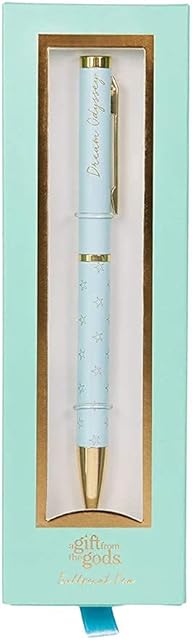 A Gift From The Gods Ballpoint Pen In Matching Gift Box | Aqua | Dream Odyssey Stars | For Women