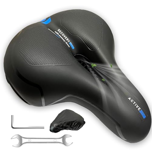 VIAUMBR Fahrradsattel Gel Fahrradsitz Breiter Weicher Komfortabel Atmungsaktiv Stoßdämpfend Ergonomisch Fahrrad Sattel mit wa