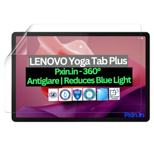 Image of Pxin Tablet Anti Bluelight and Anti Glare Screen Guard compatible with LENOVO Yoga Tab Plus | BLUVLightblock Tech | Scratch Proof | Prevents bluelight | Eye Protection | No Dry Eyes