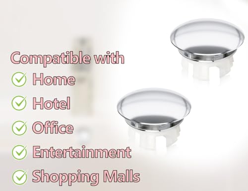 KAPSING 2 Stück Raffiniertes Kupfer Waschbecken-üBerlauf Waschbecken Ring, Loch Abdeckung Spülbecken Überlauf Abdeckung, für Durchmesser 22-24 mm, für Badezimmer Toiletten Waschbecken