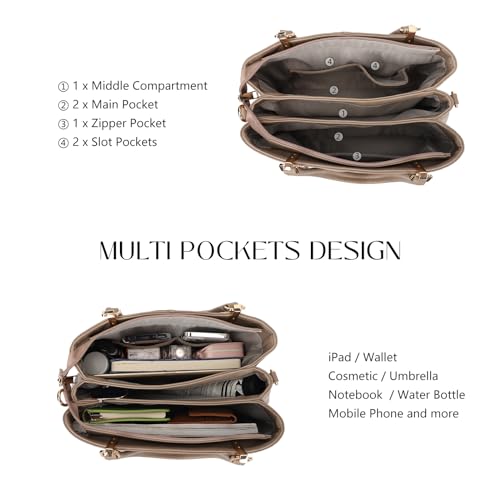 Image of Hobo Bags for Women Large PU Leather Purses and Handbags Shoulder Bags Ladies Crossbody Bags Top Handle Tote Bag