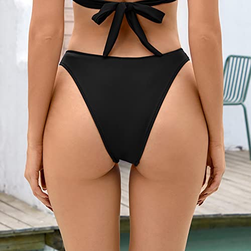 Bellecarrie Women's Cheeky Brazilian Bikini Bottoms Low Rise High Cut Swim Bottom4