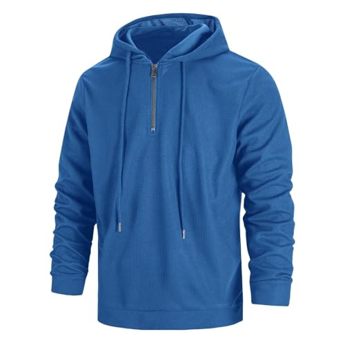Ymosrh Men's Hoodies, Quarter Zip Long Sleeve Casual Workout Pullover Hoodie Sweatshirts with Pocket, M-3XL2