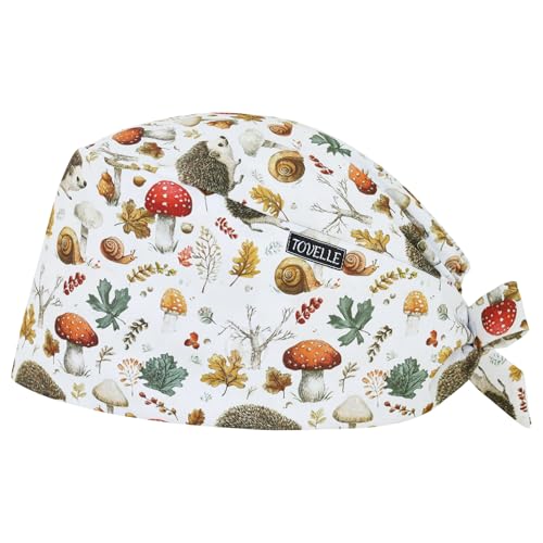 Image of Scrub Caps for Women with Buttons, Classic Surgical Caps