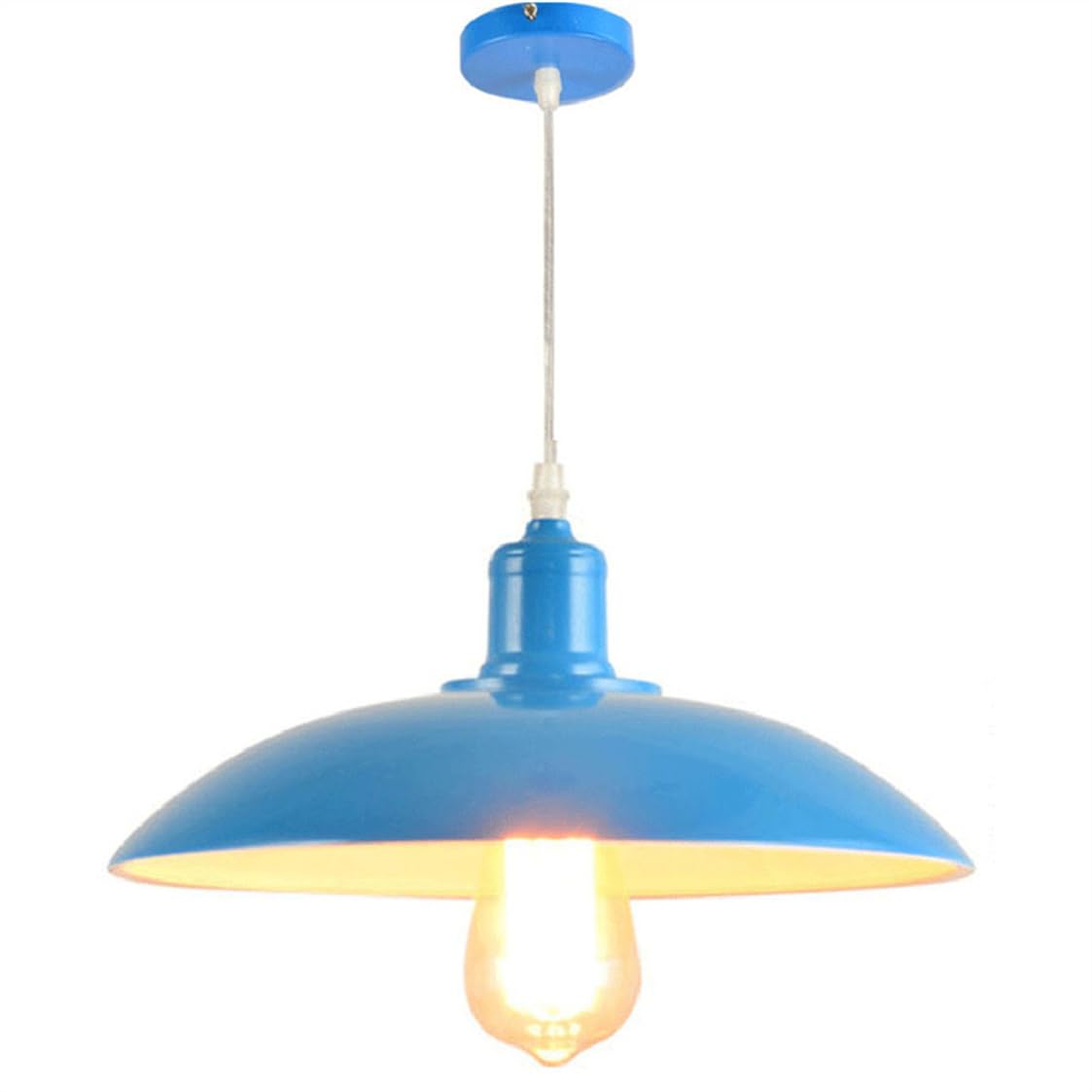 YGZPALH American Industrial Pendant Lamp Wrought Iron Lamp Shade Bar Counter Light