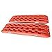 Produktbild CStern Recovery Board Offroad Tracks Traction Mats Traktionsband Traktionsmatte Gripmatte Anfahrhilfe Schlamm Sand Schnee Reifenleiter 2 Stücke Orange für Geländewagen Wohnmobil PKW LKW