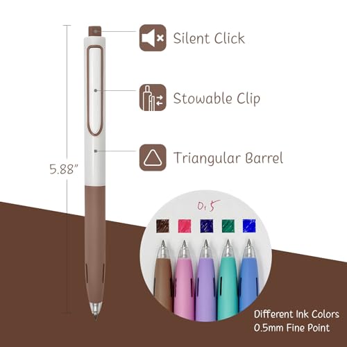 Set de 5 bolígrafos gel retráctiles Whisper Motion allydrew miniatura 2
