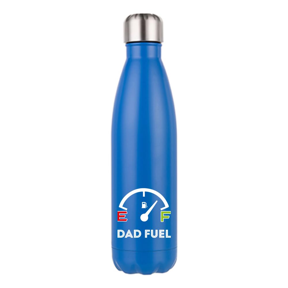 Getagift Dad Fuel Mug, Fathers Day Gift, 500 ML Double Walled Insulated Stainless Steel Bottle. (Matt Dark Blue)