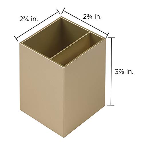 Image of JAM PAPER Plastic Pen Holder - Gold - Desktop Pencil Cup Sold Individually