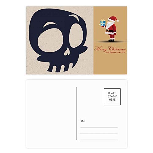 Cartes Halloween squelette et Père Noël pour décorer vos tables de fête en lot de 20