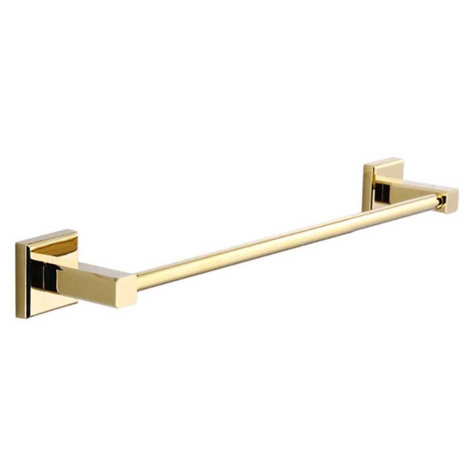 Porte-serviettes mural laiton or 45cm accessoire de salle de bains adhésif sans perçage