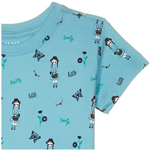 Image of Amazon Brand - Jam & Honey Regular Fit Girls 100% Cotton Printed Half Sleeves T-Shirt | Age 2-12 Years (Pack of 2)