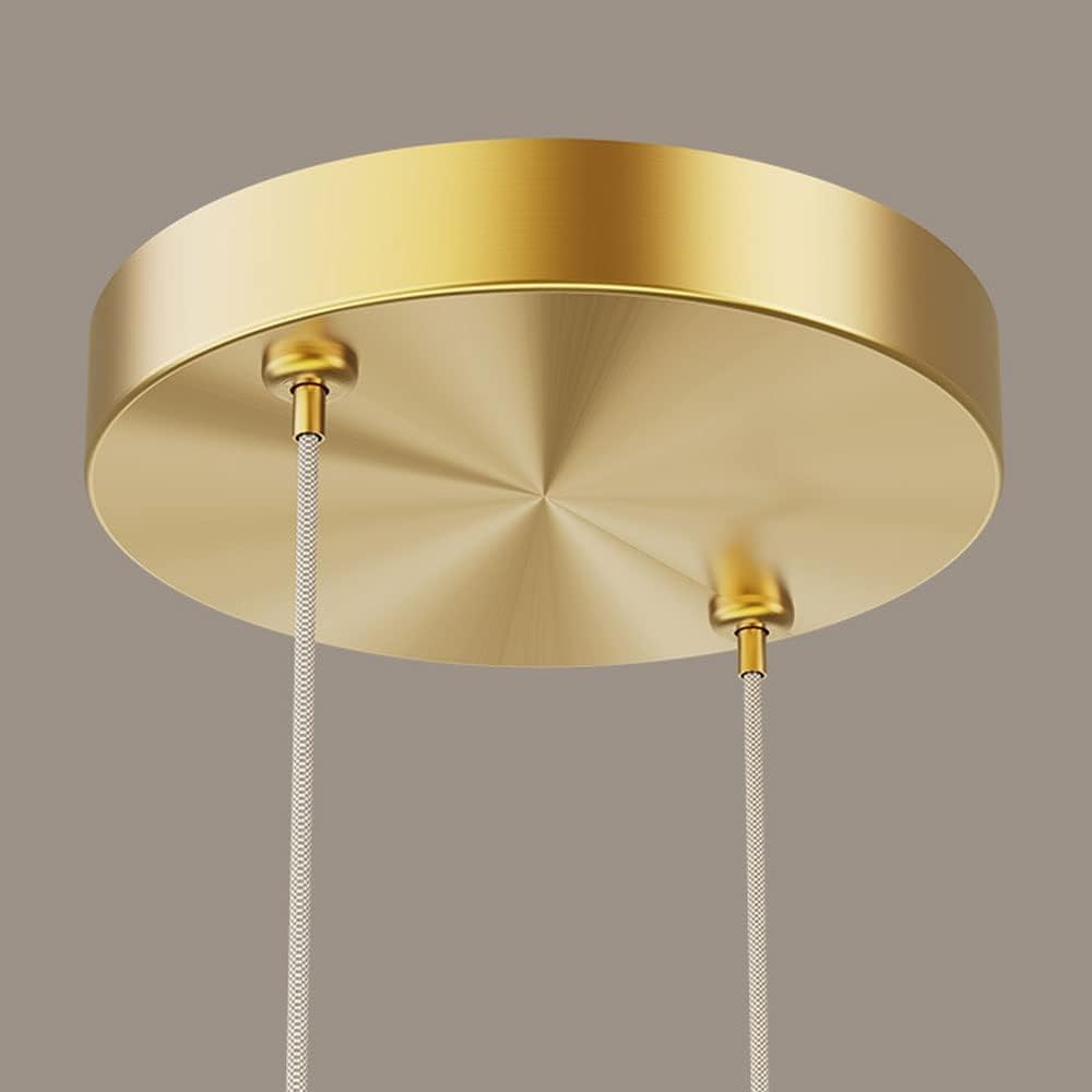 Lampy sufitowe, miedziana złota geometryczna lampa wisząca 2 pierścienie 16 W LED wisząca lampa kuchenna owalna nordycka nowoczesna czarna lampa sufitowa wisząca regulowana lampa wisząca do