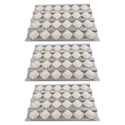 BBQ Future Grill Replacement Parts for Alfresco Gas Grill Ceramic Briquettes Tray for Alfresco ALX2-30 ALX2-42 ALX2-56 Series Gas Grills Heat Plate with 24pcs Ceramic Briquettes 3 Pack