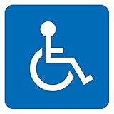 Access Handicapped Sign 3'x3' inches ADA Compliant - Premium Adhesive Vinyl Disabled Wheelchair...