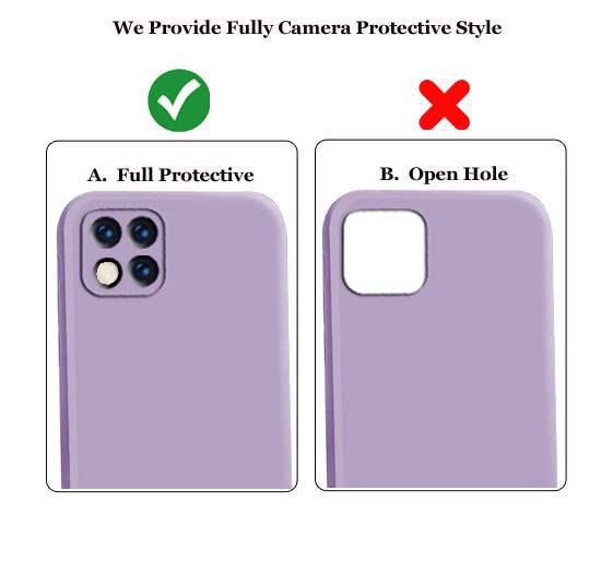 Image of A rtistque Liquid TPU Silicone Matte Shockproof Flexible with Camera Protection Soft Back Cover Case for Xiaomi Poco C3 - Purple