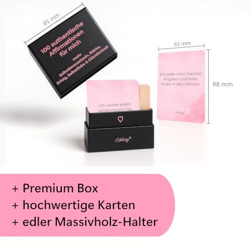 100 authentische Affirmationen für mich - mehr Selbstbewusstsein, Stärke, Erfolg, Selbstliebe & Glücklichkeit - Affirmationskarten für Erwachsene, Motivationskarten - Geschenke für Frauen, Freundin