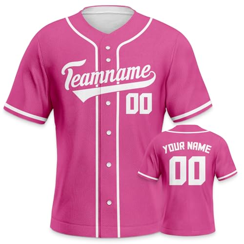 Camiseta personalizada para béisbol con botones y bordado miniatura 3