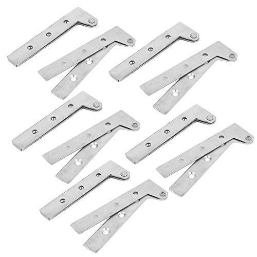 Aexit Cabinet Window Clothes Hangers Door 100mm Length Stainless Steel Fitting Part Hinge Children's Clothes Hangers 10 Pcs