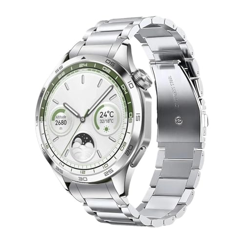 Bracelet acier inoxydable 22mm sans espaces résoud le jeu sur HUAWEI GT 4 46mm