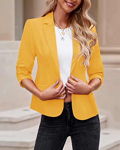 Image of LookbookStore 3 /4 Sleeve Blazers for Women Business Casual Fitted Jackets