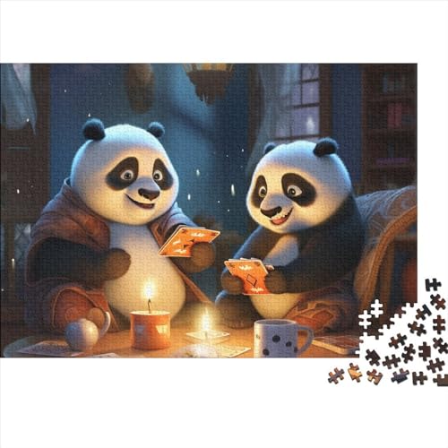 Puzzle 1000 pièces panda en bois comme cadeau d'art original