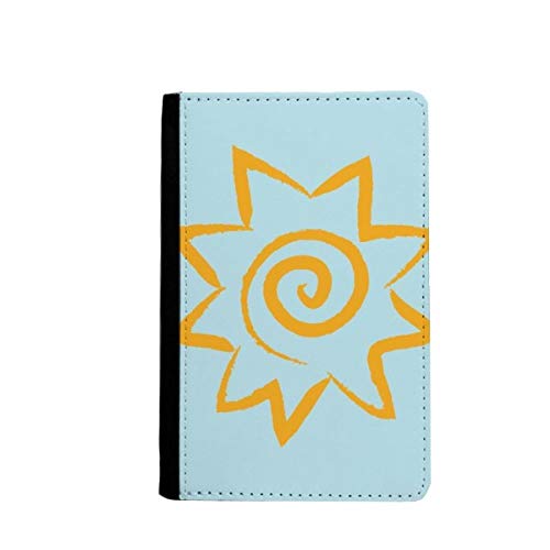 Étui portefeuille de voyage pour passeport jaune classique au motif soleil lumineux 3.7x5.8"