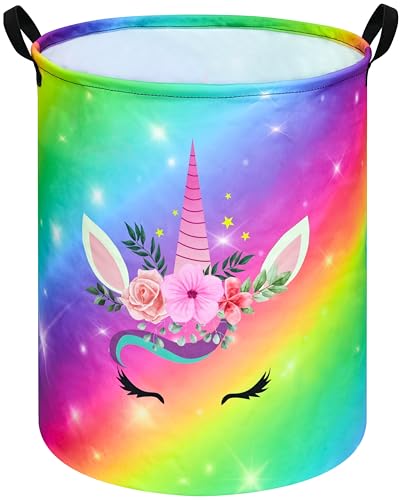 Image of Round Laundry Basket Storage Bins Nursery Hamper Gift Baskets for Home,Office,Home Decor