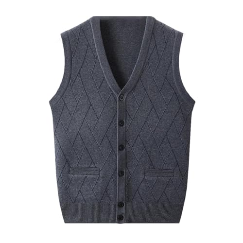 Advanced Fall And Winter Fashion Luxury V-Neck Striped Button Sleeveless Knitted Vest Man Classic Business Casual Outer Set