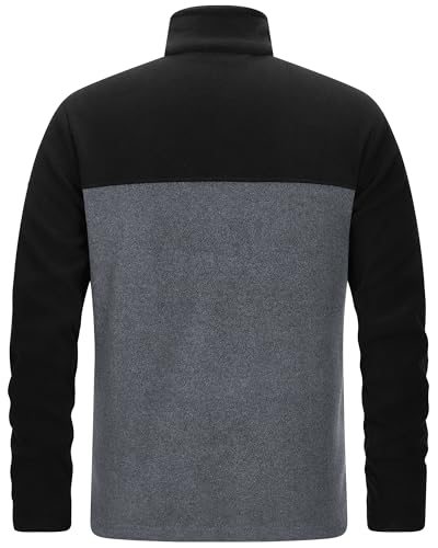 33,000ft Men's Full Zip Fleece Jacket Lightweight Warm Soft Polar Fleece Winter Jacket with Pockets for Casual Hiking Outdoor2
