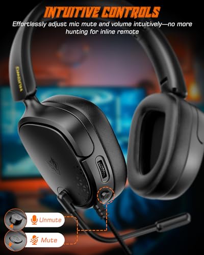 Casque de jeu PS5 Xbox Switch avec micro et cache-oreilles souples