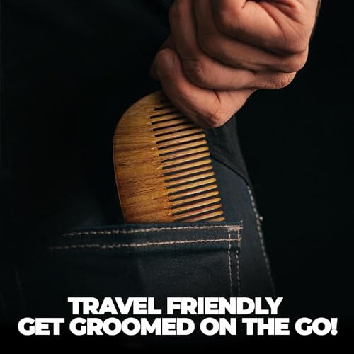 Image of Compact Wooden Comb | Style your beard hassle-free | Pocket-size Elegant Comb for hair & Beard styling | Light Weight For Healthy & Stylish Beard