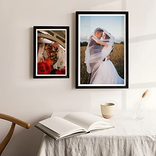 Image of Ritwika's Set of 2 Personalized Collage Frames With Your Photo In 2 Sizes, One 8X12 & One 12X18 Inches | Gift For Anniversary, Birthday, Wedding, Couples With Two Frame Colour