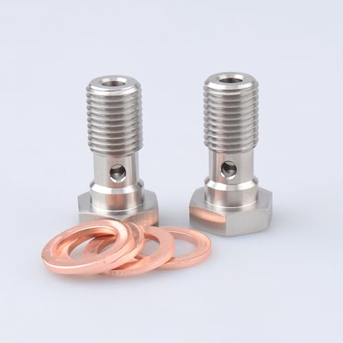 Image of AC PERFORMANCE 7 /16 x 20 Banjo Bolt, -4 AN, 25mm UHL, Stainless Steel, Pack of 2